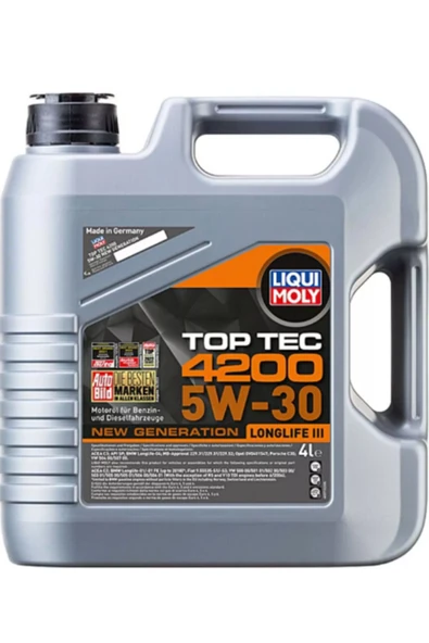 Liqui Moly Top Tec 4200 5W-30 Motor Yağı (4 Litre) Yeni Üretim Tarihli ürün görseli 1