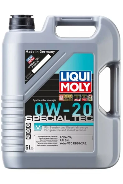 Liqui Moly Special Tec Motor Yağı V 0W-20 (5 Litre) Yeni Üretim Tarihli ürün görseli 1