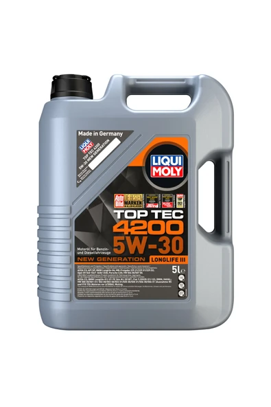 Liqui Moly Top Tec 4200 5W 30 Motor Yağı (5 Litre) Yeni Üretim Tarihli ürün görseli 1