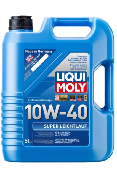 Liqui Moly Super Leichtlauf 10W-40 Sentetik Motor Yağı (5 Litre) Yeni Üretim Tarihli ürün görseli 1