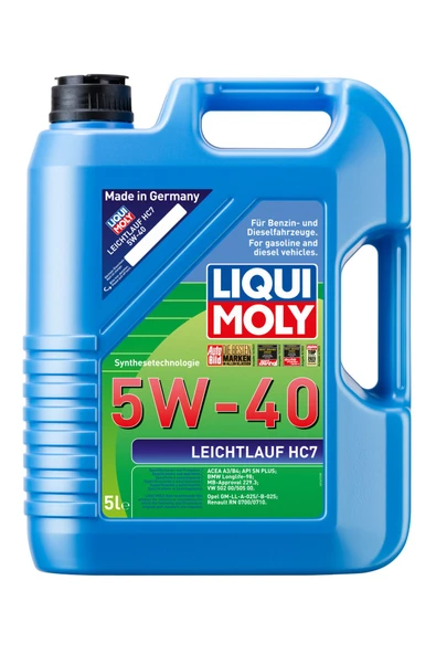 Liqui Moly Leichtlauf HC7 5W-40 Motor Yağı (5 Litre) Yeni Üretim Tarihli ürün görseli 1