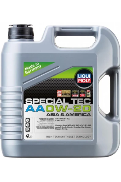 Liqui Moly Special Tec AA 0W-20 Motor Yağı (4 Litre) Yeni Üretim Tarihli ürün görseli 1