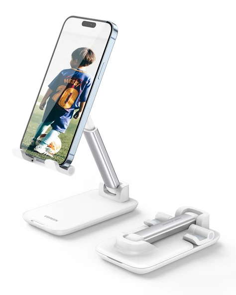 UGREEN Katlanabilir Çok Açılı Yükseklik Ayarlı Telefon Standı, Beyaz, 20434 ürün görseli 1