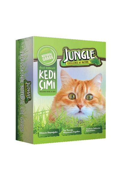Jungle Volmin Petshop Kedi Çimi Kutulu (fileli) ürün görseli 1