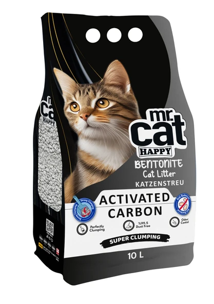 Mr. Cat Happy Aktif Karbonlu Kedi Kumu 10 L ürün görseli 1