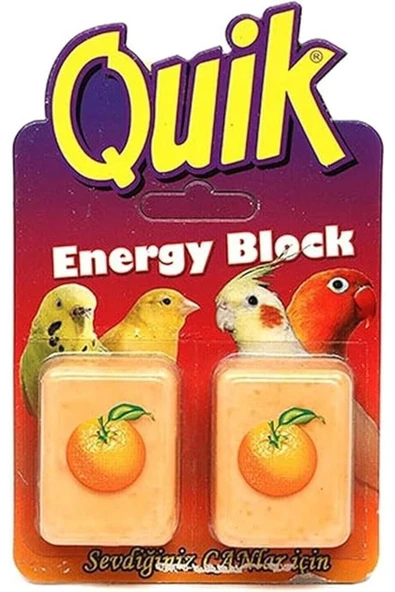 Quik Kuşlar Için Enerji Bloğu, Portakallı, 2'li ürün görseli 1