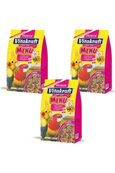 Vitakraft Menu Paraket Sultan Cennet Papağanı Yemi 1000GRX 3 Adet ürün görseli 1