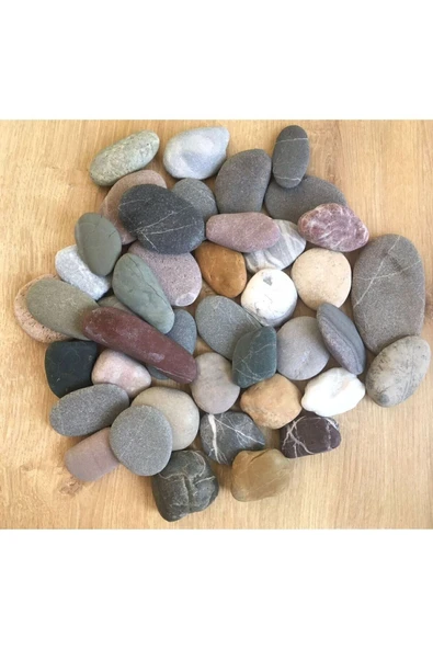 Goddess Art 2,5 Kg Büyük Çakıl Taşı, Doğal Deniz Taşları Dekoratif ürün görseli 1