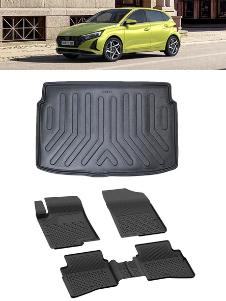 Sahler Hyundai İ20 2021 Sonrası Jump-Style-Elite 4.5D Paspas Rizline Bagaj Havuzu ürün görseli 1