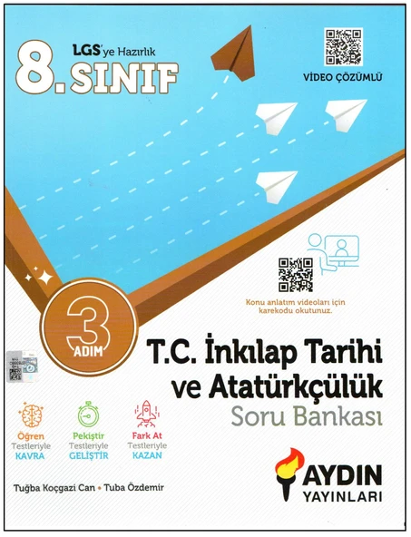 Aydın 8. Sınıf 3 Adım İnkılap Tarihi ve Atatürkçülük Soru Bankası ürün görseli 1