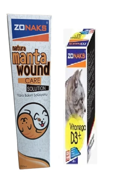 Kedileriniz İçin Vitamin D3 100 ML + Manta Wound Care Solutıon (Yara Bakım Solüsyonu) ürün görseli 1