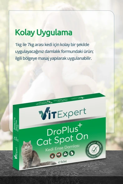 PTTAVM: Vitexpert Droplus Kedi Damlası Pire Dış Parazit Bit Kene