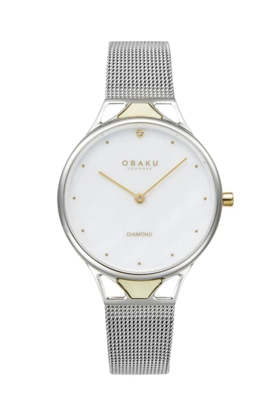 Obaku Denmark V302LXCWMC Quartz Çelik Hasır Gri Safir Cam 32 mm Kadın Kol Saati ürün görseli 1