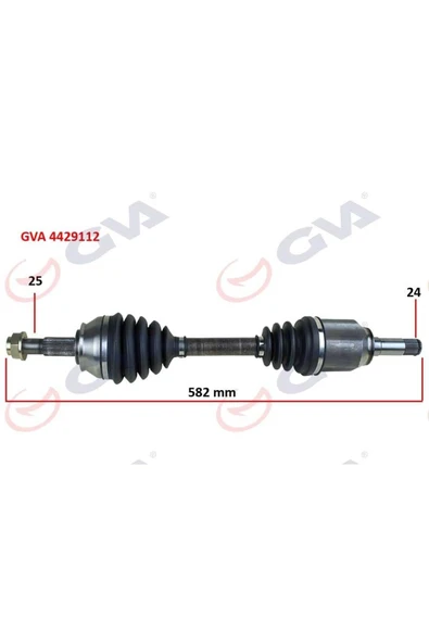 ÖZÇELİKLER Komple Aks Sol Fıorıno 1.3 Mtj 07-13 582mm Aks Lale Li ürün görseli 1