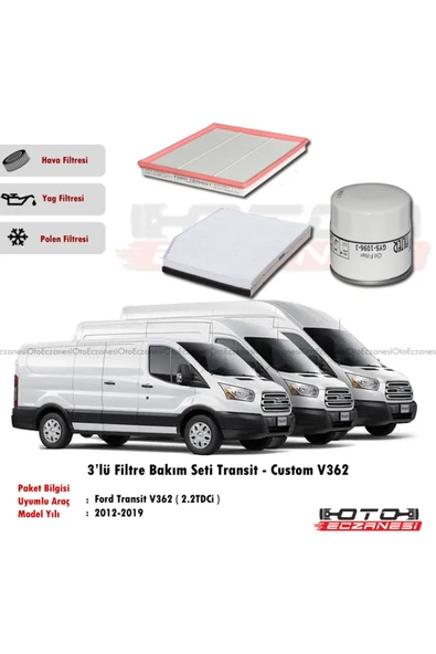 KRUGER Ford Transit V362 Filtre Bakım Seti (2012-2019)(3lü) ürün görseli 1