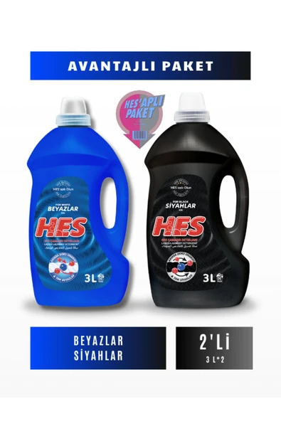 Hes Sıvı Çamaşır Deterjanı Siyahlar / Beyazlar ürün görseli 1