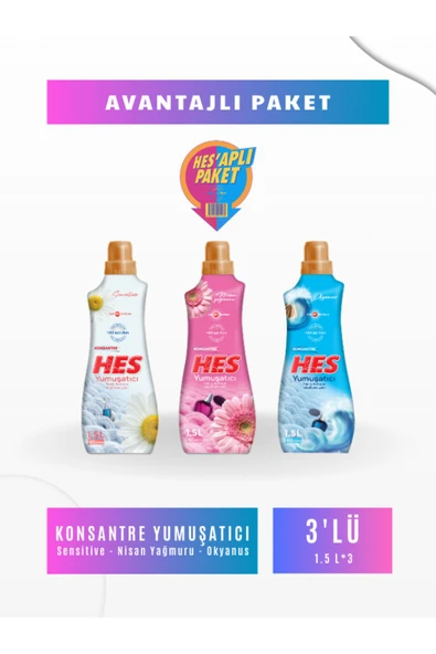 Hes Konsantre Yumuşatıcı 3*1.5l ürün görseli 1