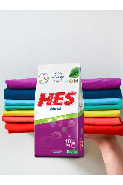 Hes Matik Canlı Renkler 10 Kg - Resim 6