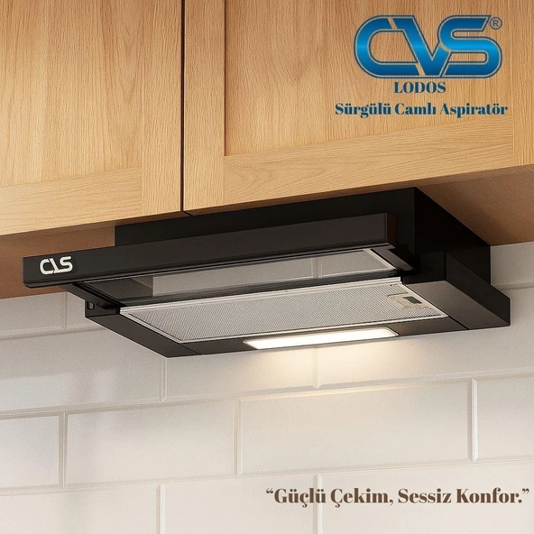 CVS DN 1147 LODOS Sürgülü Camlı Tek Filtre Aspiratör ürün görseli 1