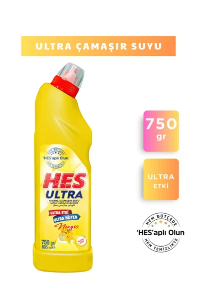 Hes Ultra Çamaşır Suyu 4*750gr - Resim 2