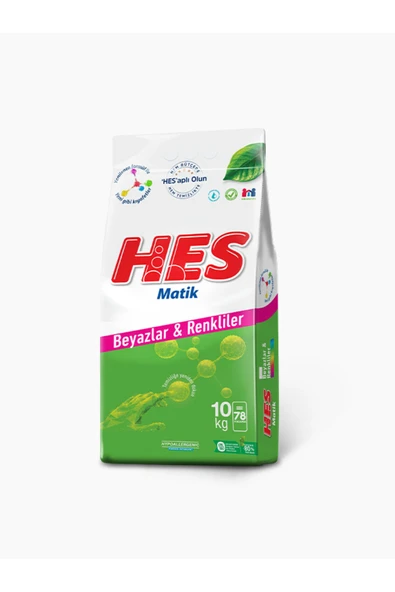 Hes Matik Beyazlar ve Renkliler 10 kg ürün görseli 1