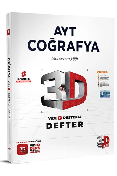 3D AYT Coğrafya Defter Video Destekli ürün görseli 1