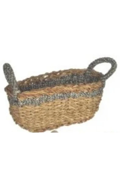 Oval Çok Amaçlı Hasır Örgü Sepet (13x30x13) ürün görseli 1