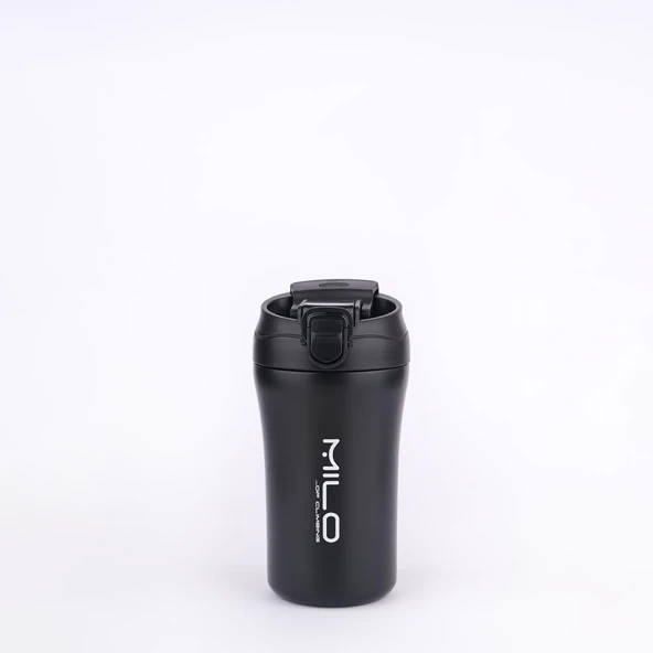Milo Coven 380 ML Pipetli Çelik Termos Siyah - Resim 3