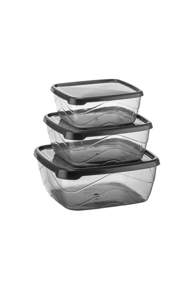 Bee Home Kare Saklama Kabı 3'lü (250-500-900 ml) ürün görseli 1