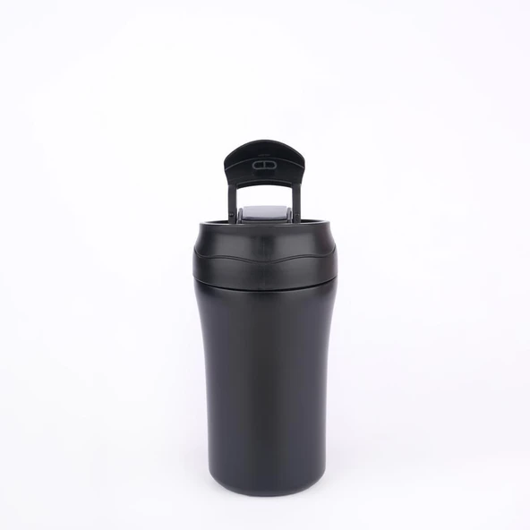 Milo Coven 380 ML Pipetli Çelik Termos Siyah - Resim 2