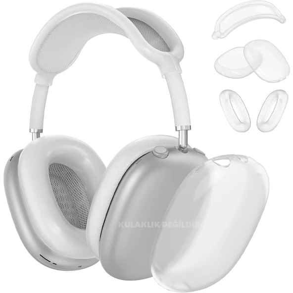 AirPods Max İle Uyumlu Şeffaf Tam Koruma Kılıfı Seti 5 Parça Darbelerden Çizilmelerden Koruma Seti ürün görseli 1
