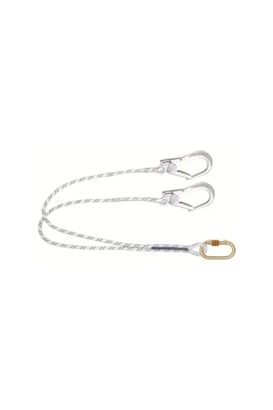 Kİ231 Çift Kollu Statik Halatlı Lanyard Büyük Kancalı ürün görseli 1