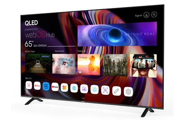 Sunny SN65QMN252 4K Ultra HD 65'' 165 Ekran Uydu Alıcılı webOS Smart QLED TV ürün görseli 1