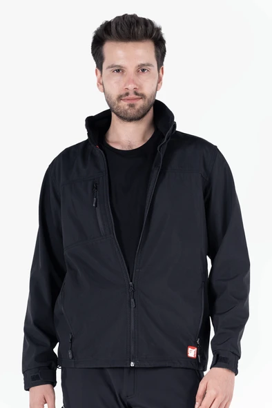 Gizli Kapüşonlu Softshell Mont - Resim 6