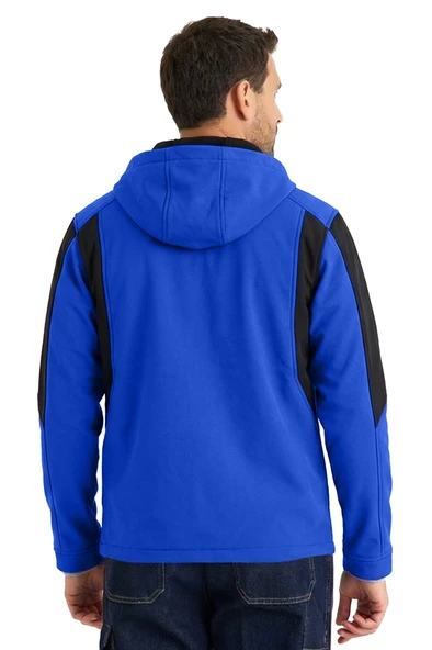 Çift Renkli Kapüşonlu Softshell Mont - Resim 2