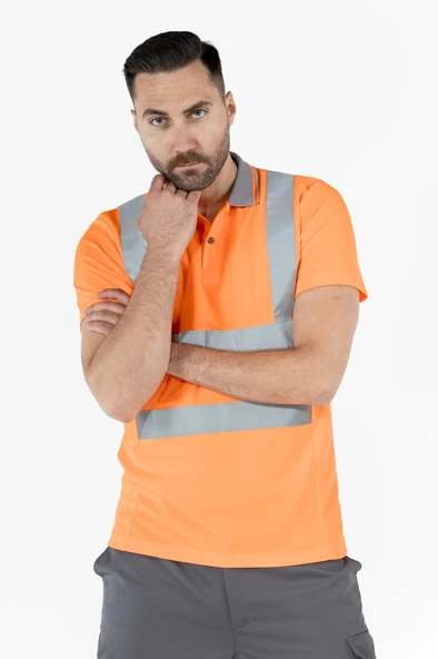 Polo Yaka Dry Touch Hi-Vis İş Tişörtü ürün görseli 1