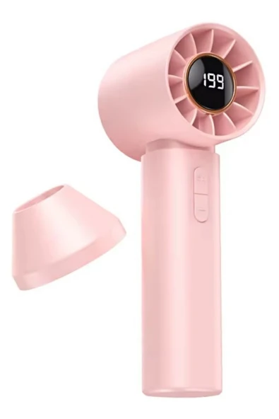 Taşınabililir Mini Usb Şarjlı Turbo Dijital Ekranlı El Vantilatör Fan Soğutucu T12 ürün görseli 1