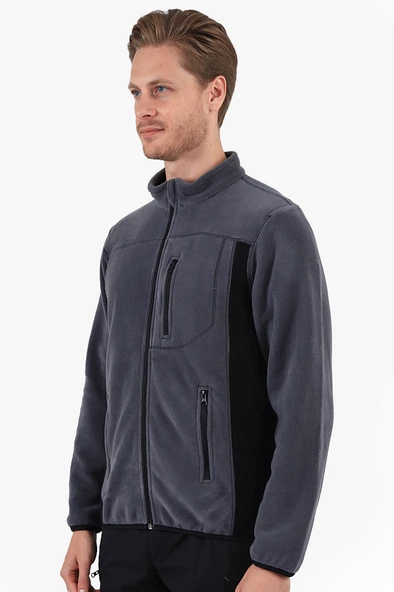 Çift Renkli Polar Ceket Anti-Pilling - Resim 11