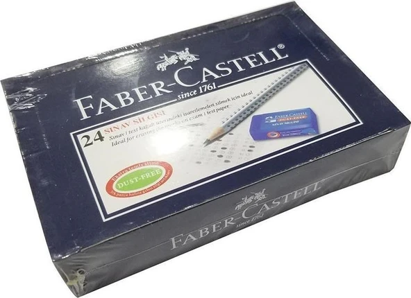 Faber-castell 24'lü Sınav Silgisi Mavi - Resim 3