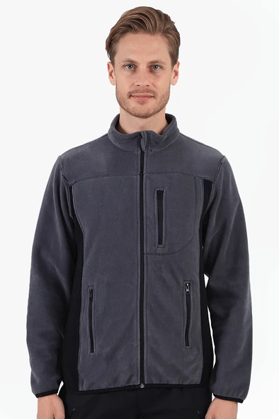 Çift Renkli Polar Ceket Anti-Pilling - Resim 7