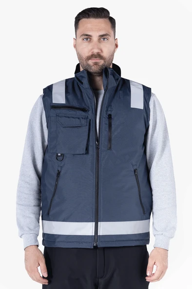 Reflektörlü Fosforlu İş Yeleği Anorak Oxford Kışlık ürün görseli 1