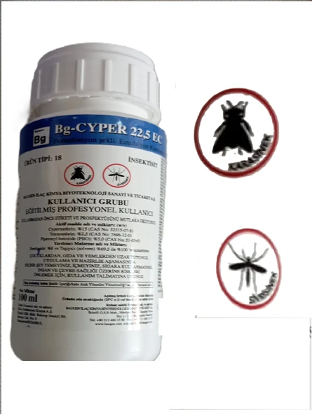 BG-CYPER 22,5 EC 100 ml Haşere Öldürücü ( Karasinek - Sivri sinek İçin) Etkili Ürün ürün görseli 1