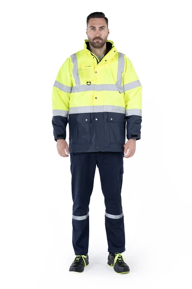 5+1 Reflektörlü Kaban Hi-Vis Kışlık - Resim 5