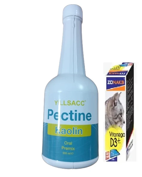 Pectin Koalin 500ml + Zonax Cat Vitamin D3 Omega 100 ML ürün görseli 1