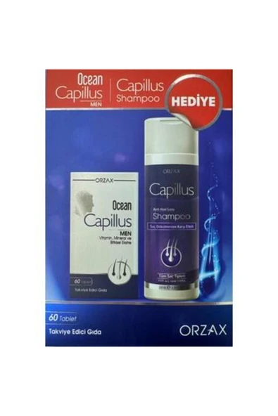 OCEAN CAPİLLUS MEN 60 TABLET + CAPİLLUS ŞAMPUAN 200 ML HEDİYELİ ürün görseli 1