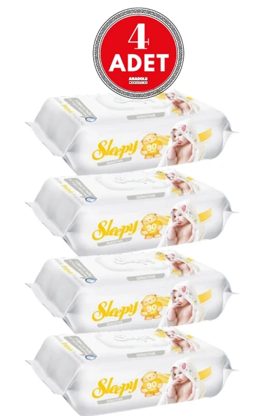 Sleepy Sensitive Islak Mendil 90 Yaprak 4 Adet ürün görseli 1