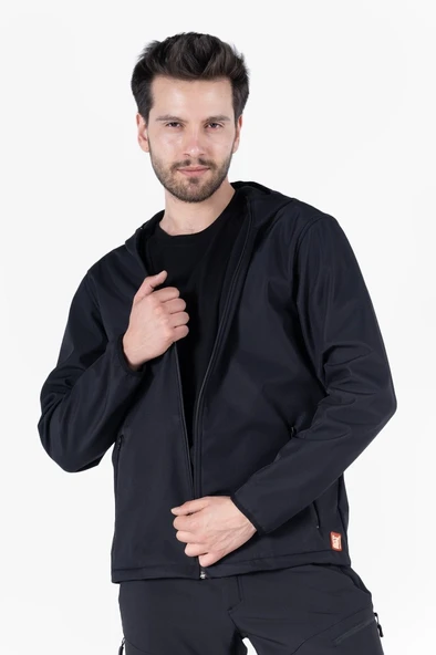 Kapüşonlu Softshell Mont - Resim 4