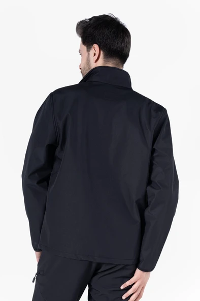 Dik Yaka Cepli Softshell Mont - Resim 3