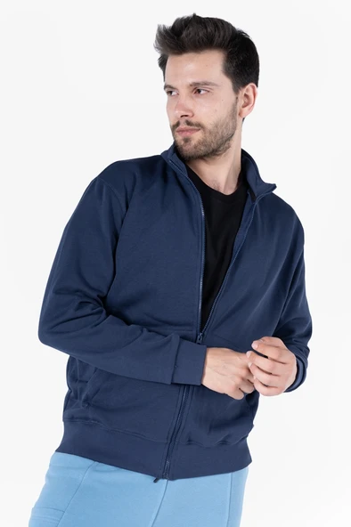 Diagonel Fermuarlı Sweatshirt - Resim 3