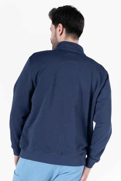 Diagonel Fermuarlı Sweatshirt - Resim 2